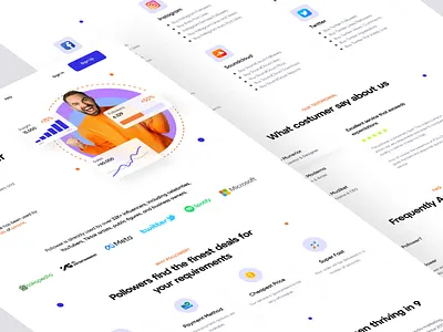 Pollower - SMM Panel Website follower landing landing page marketing marketing platform platform social media social media marketing web web design website