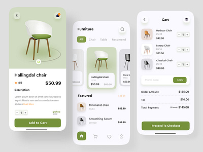 Furniture App Design ashik branding designer e commerce app furniture app furniture shop furniture store furniture website graphic design online shop app popular shot product app store app ui uiux visual design