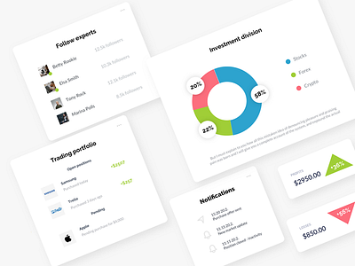 Investment web design ui ux web