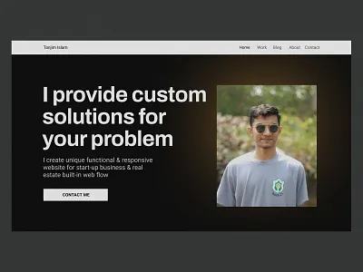 Personal Website Design Concept hero section home page homepage design landing page design personal website design ux design website design