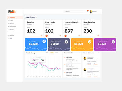 CRM for financial company crm graphic design interface template ui