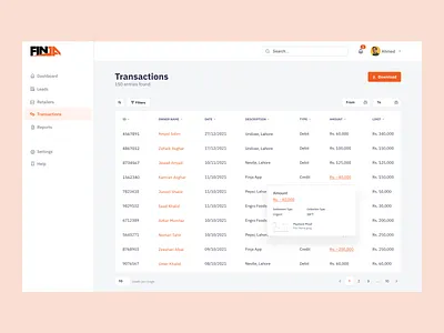 Data table view for CRM