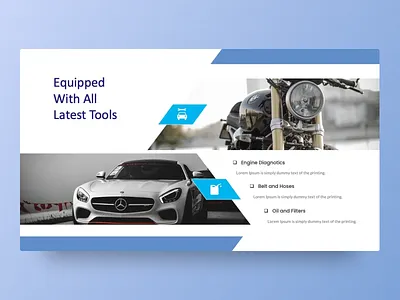Automotive Slide - Modern Style automotive business car cars creative design engine graphic design illustration infographic logo powerpoint powerpoint template presentation service speedometar