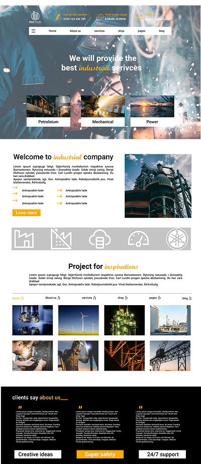 industrial web service 3d adobe xd animation app branding design figma figma app graphic design illustration industrial website logo motion graphics ui web design
