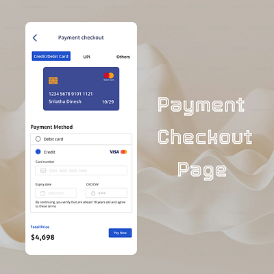 💳 Day 23 of #100DaysOfDesign – Payment Checkout Page UI ✨