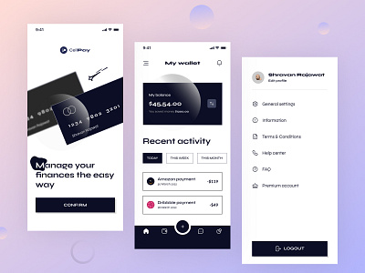 Expense management App animation app application branding charge crypto design expense app finance fintech halolab icon illustration logo market payment stocks ui ux vector