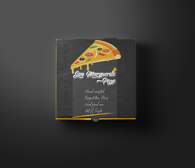 Pizza Packaging Design 😋 black branding design eye catching packaging graphic design label label design minimal packaging modern modern packaging package packaging packaging design pizza pizza design pizza packaging project vector yellow yummy design