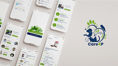 Care4P Mobile App UX/UI Case Study apop app design appui case study figma pet app plant app