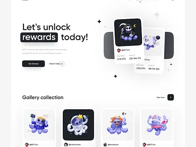 NFT Auction collection bitcoin crypto finance nft ui design ui ux design web design website