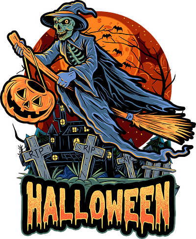 Halloween Scary Evil Pumpkin design graphic design illustration logo typography vector