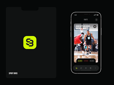 Sports Bros - Mobile application app animation app basketball clean concept dark mode fitnes football interface minimalism mobile mobile design product design social sport ui ux