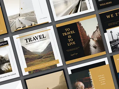 Travel Social Media Template Pack catalog clean design facebook followers illustration indesign instagram magazine pack porfolio print printable social social media template template pack travel social trip twitter