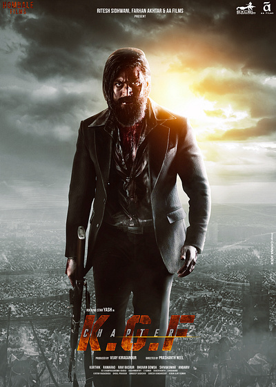 KGF 2 POSTER branding graphic design kgf poster telugu