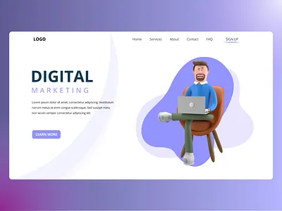 Marketing landing page business ui digital agency digital marketing marketing marketing ui design ui ui design website website tamplate website ui