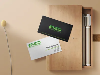 EVCO Business Card branding business card card corporate graphic design identity illustrator layout lettermark minimal mockup modern pattern print stationary wordmark