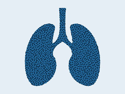 Turing Pattern Lungs (Blue) abstract abstract art alan turing anatomical anatomy blue generative generative art health lungs medical morphogenesis natural nature organic pattern pattern design patterns reaction diffusion turing