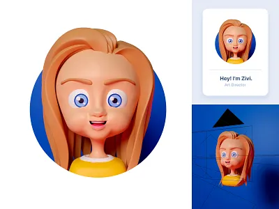 3D Avatar Design 3d 3d modeling avatar blender character design cinema4d dailyui design doll girl gradients icon identity illustration logo lowpoly minimal render sculpting ui