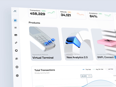 💳 Payments Dashboard | Virtual Terminal 3d analytics animation cards charts clay dashboard data finance fintech klarna london menu money navigation startup terminal ui web website