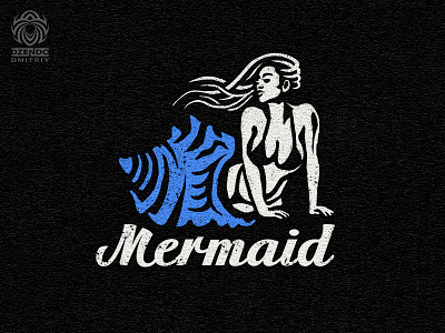 Mermaid in a shell logo beautiful branding design girl logo logotype mermaid ocean sea shell