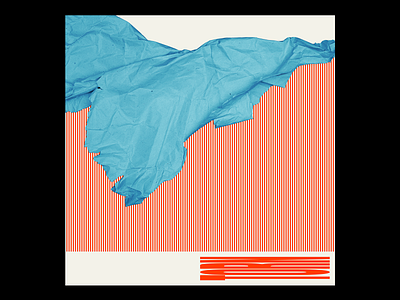 TORN II bars blue design folded graphic minimal paper red ripped tear texture torn type typography white