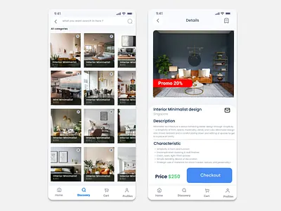 Product List and details app design mobile app ui ux