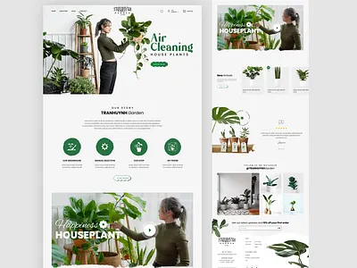Plant Shop branding design homepage landing page mockup plant shop ui ui web uidesign ux web website website design