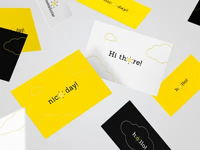 Envirosolar business cards design art direction black branding business cards corporate identity embossed energy graphic design graphiste freelance logo print print design solar solar panel yellow