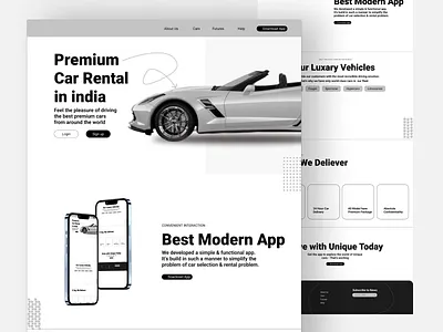 Premium Car rental website 3d animation app branding cars design gaming graphic design icon illustration logo motion graphics rental ui ux design vector website