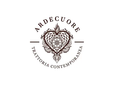 Ardecuore Logo Branding artwork brand design brand identity branding design hand drawn heart illustration logo sketch vector vintage