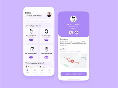 Health App - Find your doctor app interface doctor figma find doctor health app ui ui ux ux ui