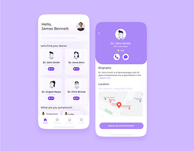 Health App - Find your doctor app interface doctor figma find doctor health app ui ui ux ux ui