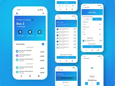 Mobile cash desk for accounting of sold goods or services accounting app cash register illustration interface mobile mobile app tax ui uiux design ux webdesign