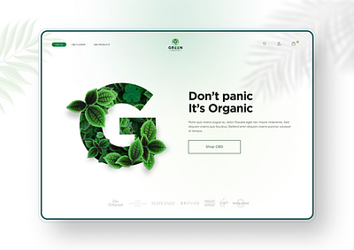 CBD oil e-commerce website ui ux website website design