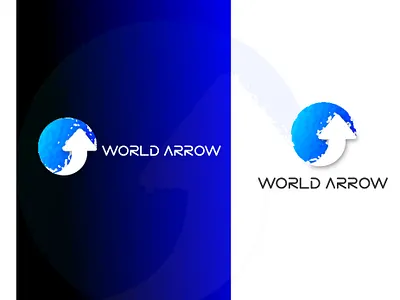World Arrow logo 3d animation arrow branding design graphic design illustration logo logo design metaverse minimal minimalist logo modern logo motion graphics network logo ui unique logo ux vector world
