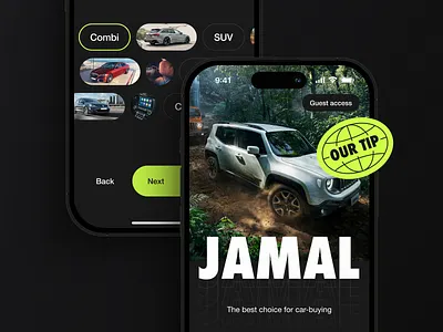 A car-buying experience (design + prototype + MVP) app auto buy buy car car interest mobile app mobile design onboarding rent rent car splash sticker ui uidesign ux uxdesign vehicle welcome screen