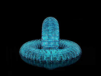 Higher Dimensional Torus 3d 3d animation 3d artist 3d illustration 3d modelling abstract aesthetic animation blue crystal cyan dark design graphic design higher dimensional illustration logo mograph motion graphics surreal