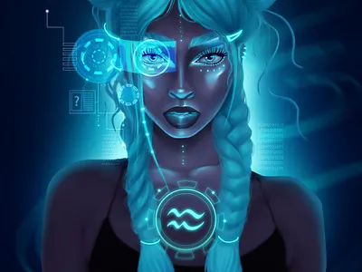Aquarius art design graphic design illustration nft