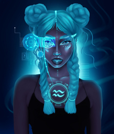 Aquarius art design graphic design illustration nft