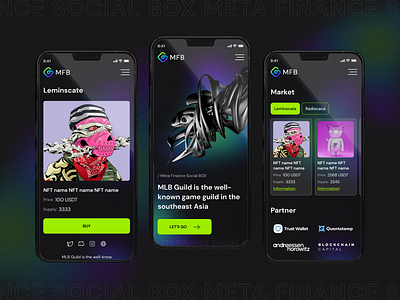 NFT app application banner black creative crypto design dribbble enjoy ui ux mobile nft webdesign