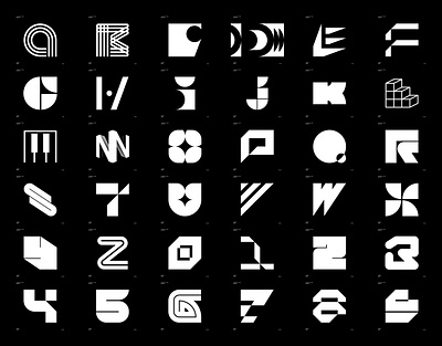 36 Days of Type 2022 36 days of type 36 days of type 09 black and white challenge design glyphs graphic design letters type typography vector