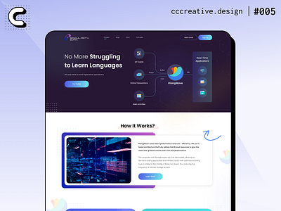 005 | cccreative.design branding design clean interface dark purple design futuristic futuristicui illustration landing page design ui ui design uidesigerns uiux uiuxdesign user interaction ux ux design vibrant highlights vibrantui web design webdesigners