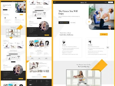 Fitness - Home Page Web Design brand color clean design design fitness homepage webpage