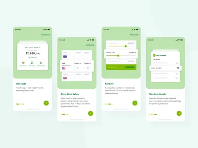 Sekerbank - Onboarding Screens app bank banking mobile onboarding