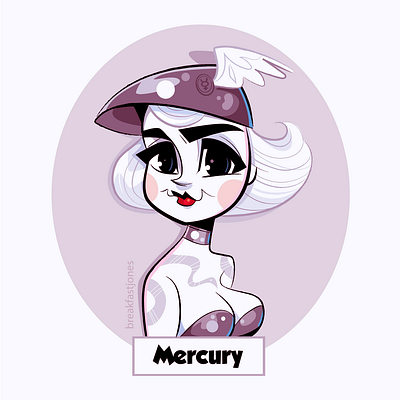 Mercury: Solar Sisters Series art board game cartoon character character design gaming illustration