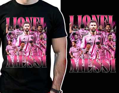 Lionel Messi Sports T Shirt Design 90s bootleg tshirt classic tshirt design custom tshirt football football tshirt image tshirt lionel messi manipulation tshirt messi tshirt design nba nfl pink tshirt sport t shirt text design