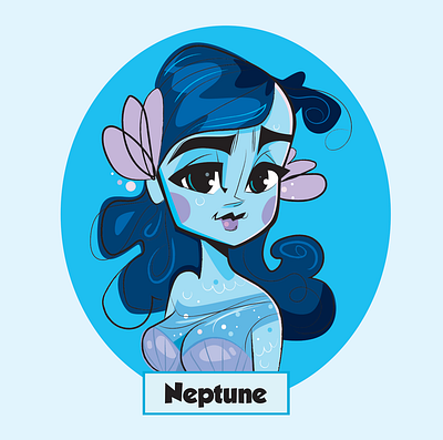 Neptune: Solar Sisters Series animation art board games cartoon character design gaming gaming art illustration vector