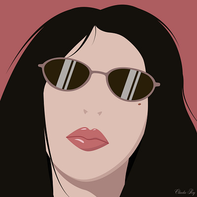 Minimalistic Vector Portrait illustration minimalistic portrait vector