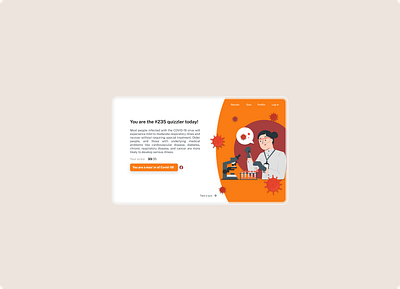 Quiz main page UI design design figma ui ui design user interface