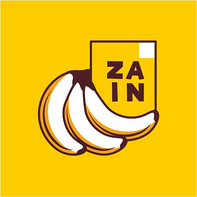 Zain Banana Logo Concept banana design logo