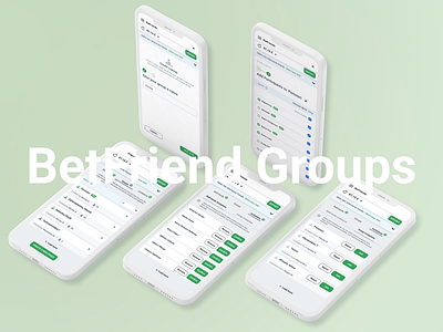 Leader Board & Groups - BetFriend app bet branding design groups kaizen leaderboard ui